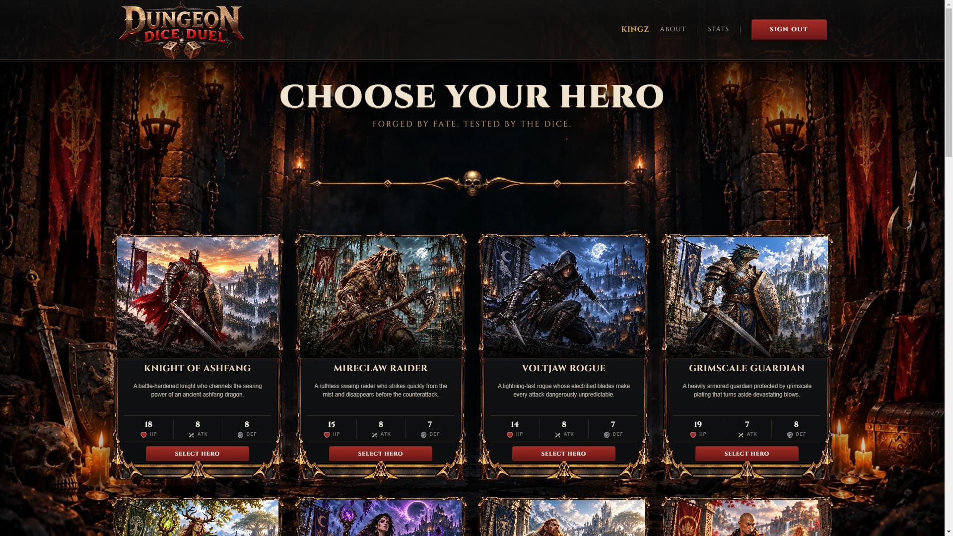 Dungeon Dice Duel project screenshot